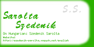 sarolta szedenik business card